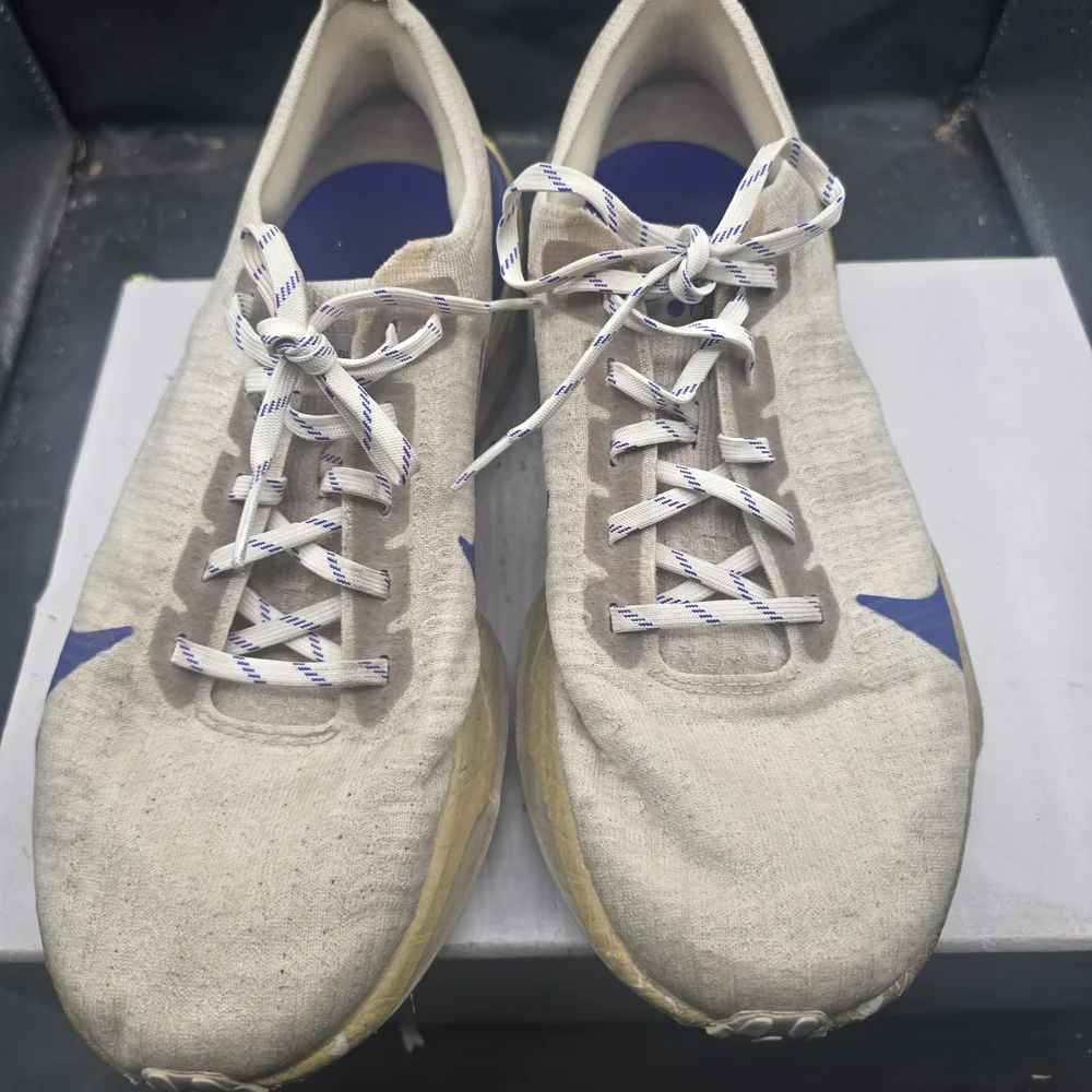 Nike Beige and Blue Athletic Shoes